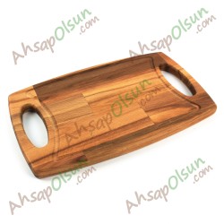 Ahşap Doğrama ve Et Tahtası · Çift Kulplu · 31,6x20 cm Ahşap Doğrama ve Et Tahtası · Çift Kulplu · 31,6x20 cm