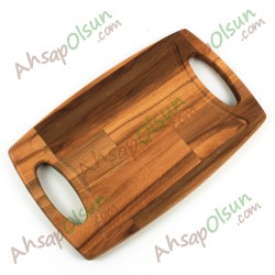 Ahşap Doğrama ve Et Tahtası · Çift Kulplu · 31,6x20 cm Ahşap Doğrama ve Et Tahtası · Çift Kulplu · 31,6x20 cm