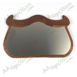 Paslanmaz Çelik ve Ahşap İroko Sunum Tahtası ·  Boğa  37x25 cm