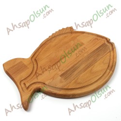 Ahşap Balık Servis Tahtası 36x25 cm Ahşap Balık Servis Tahtası 36x25 cm