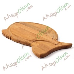 Ahşap Balık Servis Tahtası 36x25 cm Ahşap Balık Servis Tahtası 36x25 cm