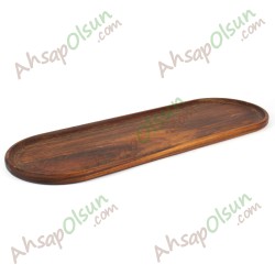 Ahşap Iroko Sunum Servis Tahtası · Büyük · 70x24cm