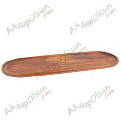Ahşap Iroko Sunum Servis Tahtası · Büyük · 70x24cm