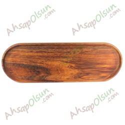 Ahşap Iroko Sunum Servis Tahtası · Büyük · 70x24cm
