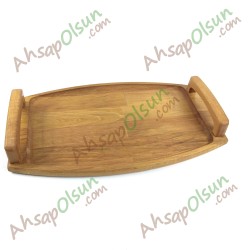 Ahşap Kulplu Tepsi büyük · 41,5x25 cm