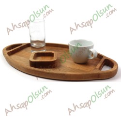 Ahşap Saplı Sunum Tepsisi No:1 · 33x19 cm Ahşap Saplı Sunum Tepsisi No:1 · 33x19 cm