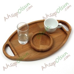 Ahşap Saplı Sunum Tepsisi No:1 · 33x19 cm Ahşap Saplı Sunum Tepsisi No:1 · 33x19 cm