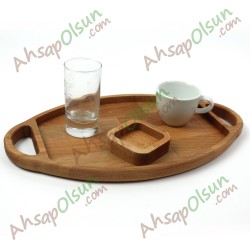 Ahşap Saplı Sunum Tepsisi No:1 · 33x19 cm Ahşap Saplı Sunum Tepsisi No:1 · 33x19 cm