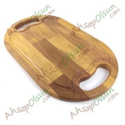 Ahşap Kulplu Tepsi Kesim Tahtası · 42x25 cm Ahşap Kulplu Tepsi Kesim Tahtası · 42x25 cm