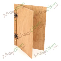 Ahşap Menü A4 · Vidalı Menteşli · 33x24cm