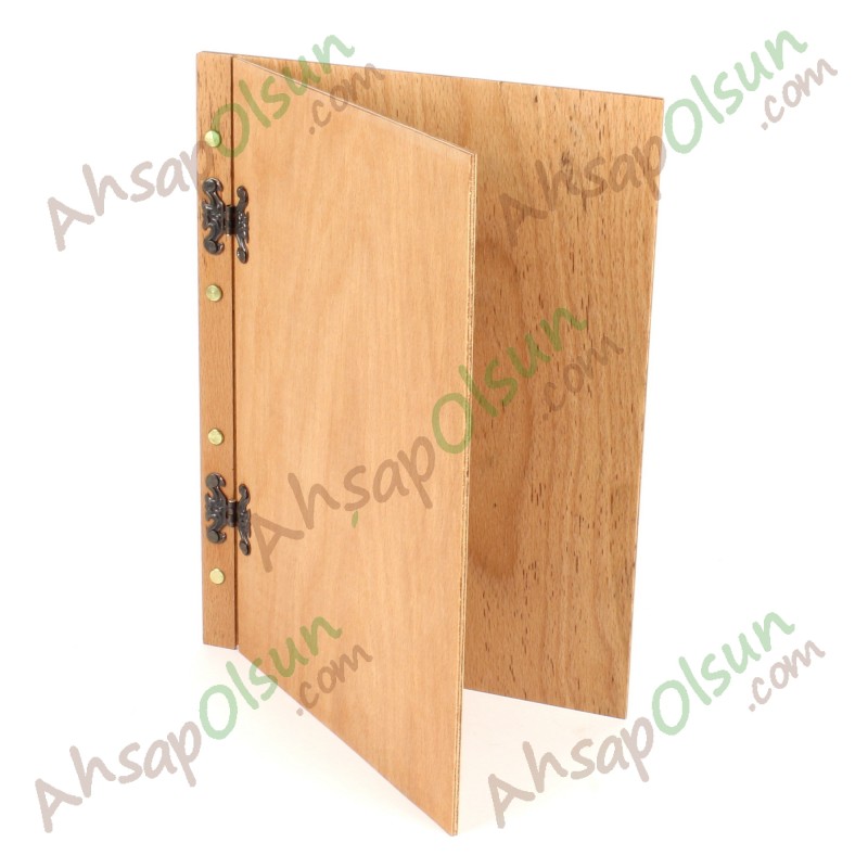 Ahşap Menü A4 · Vidalı Menteşli · 33x24cm Ahşap Menü A4 · Vidalı Menteşli · 33x24cm