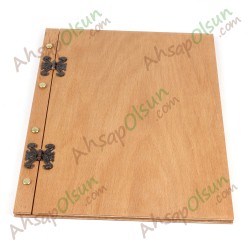 Ahşap Menü A4 · Vidalı Menteşli · 33x24cm Ahşap Menü A4 · Vidalı Menteşli · 33x24cm