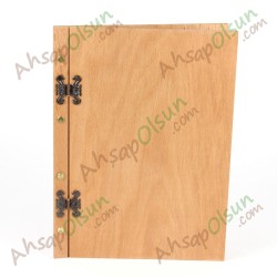 Ahşap Menü A4 · Vidalı Menteşli · 33x24cm Ahşap Menü A4 · Vidalı Menteşli · 33x24cm
