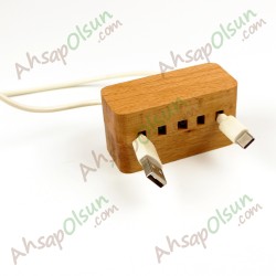 Ahşap Kablo Düzenleyici · Mıknatıslı Kablo Tutucu  · 7x3,2cm
