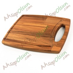 Ahşap Doğrama ve Et Tahtası · Kulplu · 27x20 cm Ahşap Doğrama ve Et Tahtası · Kulplu · 27x20 cm