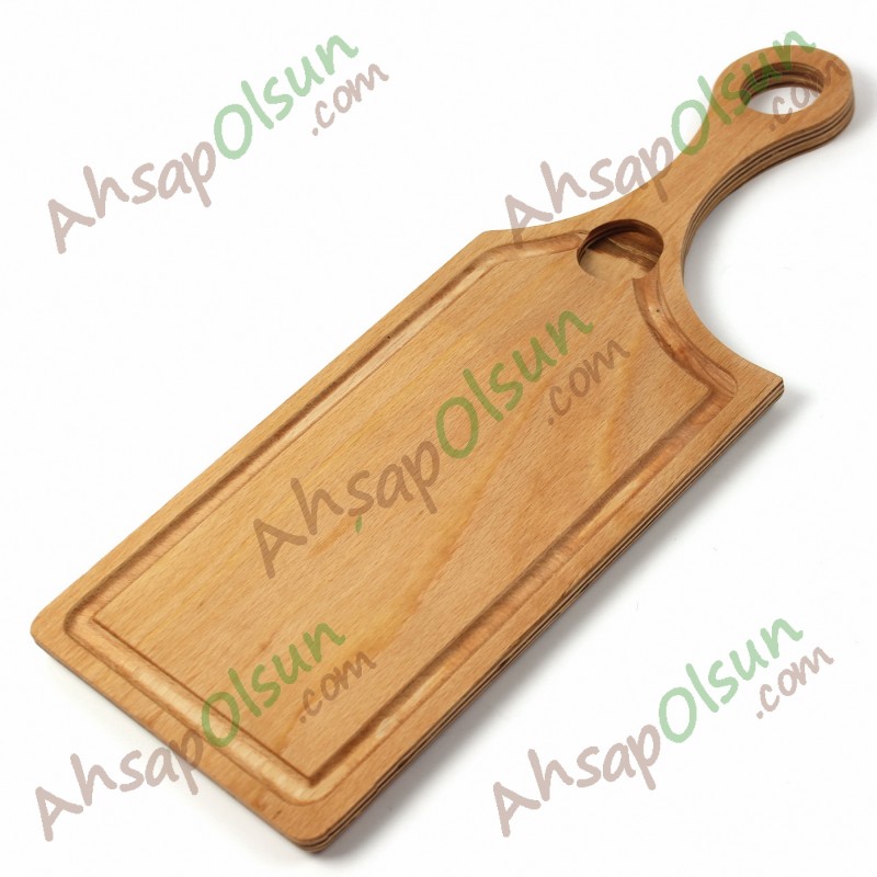 Kayın Kontra Steak Tahtası · Egzotik Saplı · 45x17 cm Kayın Kontra Steak Tahtası · Egzotik Saplı · 45x17 cm