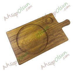 Ahşap Et Tahtası · Saplı iroko 43x22 cm