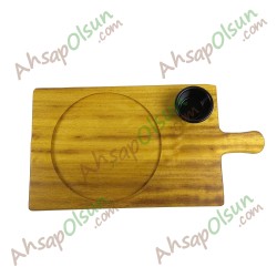 Ahşap Et Tahtası · Saplı iroko 43x22 cm