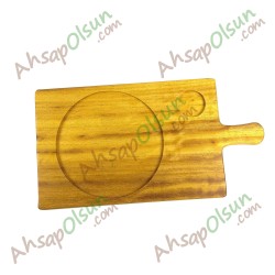 Ahşap Et Tahtası · Saplı iroko 43x22 cm