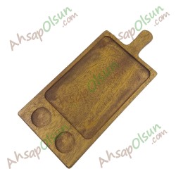 Ahşap Et Tahtası · Saplı  iroko· 43x22 cm