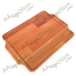 Ahşap Kulplu Sunum Tahtası · 34x25 cm