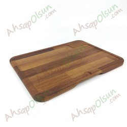 Paslanmaz Çelik ve Ahşap İroko Sunum Tahtası · 35x26 cm Paslanmaz Çelik ve Ahşap İroko Sunum Tahtası · 35x26 cm