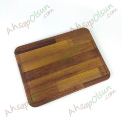 Paslanmaz Çelik ve Ahşap İroko Sunum Tahtası · 35x26 cm Paslanmaz Çelik ve Ahşap İroko Sunum Tahtası · 35x26 cm