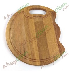 Ahşap Kesim Tahtası · Kulplu Yarım Daire · 30x26,2 cm Ahşap Kesim Tahtası · Kulplu Yarım Daire · 30x26,2 cm