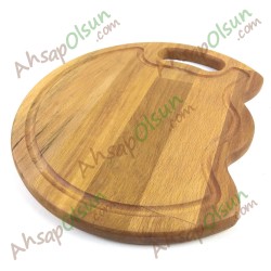 Ahşap Kesim Tahtası · Kulplu Yarım Daire · 30x26,2 cm Ahşap Kesim Tahtası · Kulplu Yarım Daire · 30x26,2 cm