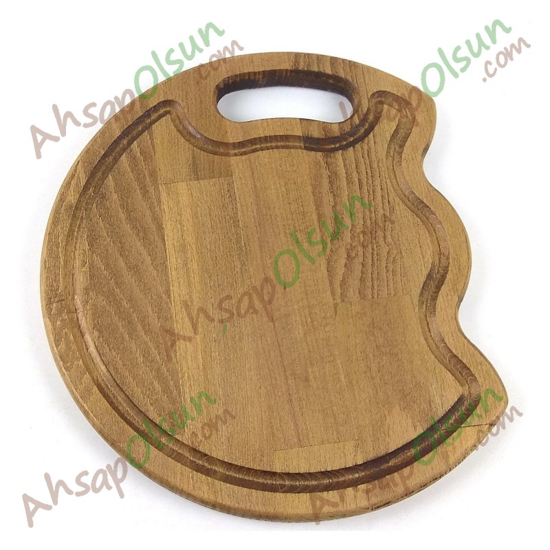 Ahşap Kesim Tahtası · Kulplu Yarım Daire · 30x26,2 cm Ahşap Kesim Tahtası · Kulplu Yarım Daire · 30x26,2 cm