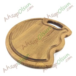 Ahşap Kesim Tahtası · Kulplu Yarım Daire · 30x26,2 cm Ahşap Kesim Tahtası · Kulplu Yarım Daire · 30x26,2 cm