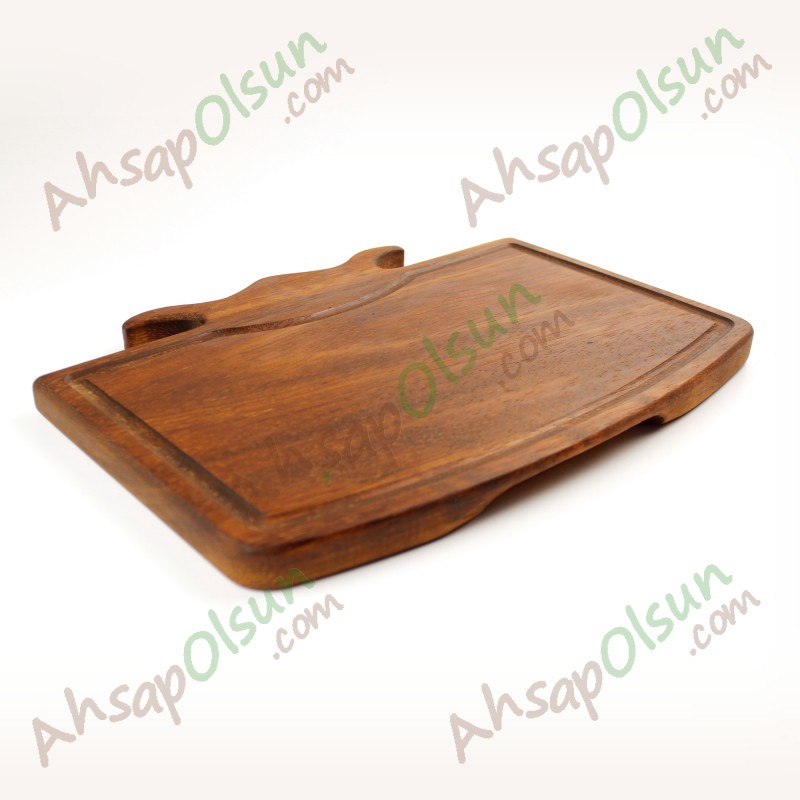 Ahşap Et Tahtası· iroko Koç · 34x24cm