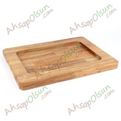 Ahşap Et Tahtası Sıcak sunumlar için ilave levhalı · Havuz · 38x28cm