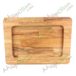 Ahşap Et Tahtası Sıcak sunumlar için ilave levhalı · Havuz · 38x28cm