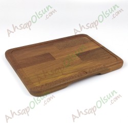 Paslanmaz Çelik ve Ahşap İroko Sunum Tahtası · 37x25 cm Paslanmaz Çelik ve Ahşap İroko Sunum Tahtası · 37x25 cm
