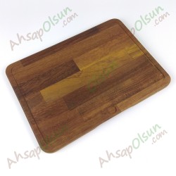 Paslanmaz Çelik ve Ahşap İroko Sunum Tahtası · 35x25 cm Paslanmaz Çelik ve Ahşap İroko Sunum Tahtası · 35x25 cm