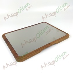 Paslanmaz Çelik ve Ahşap İroko Sunum Tahtası · 35x25 cm Paslanmaz Çelik ve Ahşap İroko Sunum Tahtası · 35x25 cm