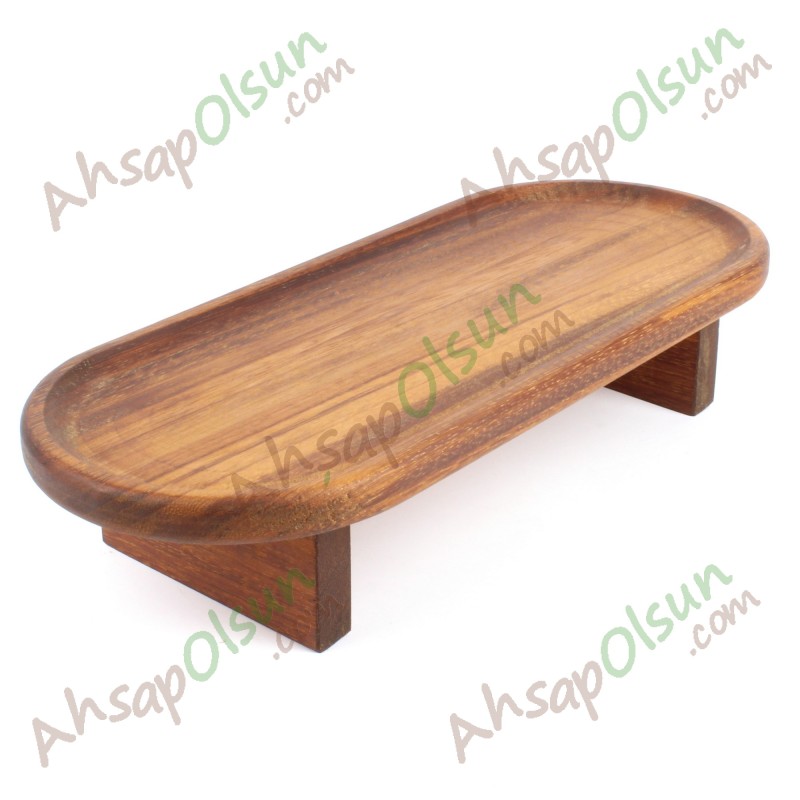 Ayaklı Ahşap Kebap Servis Tahtası · iroko · 44x18 h:8 cm Ayaklı Ahşap Kebap Servis Tahtası · iroko · 44x18 h:8 cm