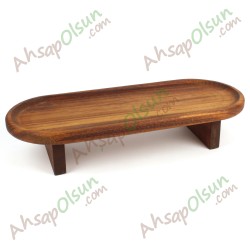 Ayaklı Ahşap Kebap Servis Tahtası · iroko · 44x18 h:8 cm Ayaklı Ahşap Kebap Servis Tahtası · iroko · 44x18 h:8 cm