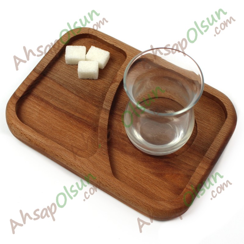 Ahşap Çay Kahve Altlık · 2 Bölmeli · 18x13 cm Ahşap Çay Kahve Altlık · 2 Bölmeli · 18x13 cm