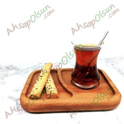 Ahşap Çay Kahve Altlık · 2 Bölmeli · 18x13 cm Ahşap Çay Kahve Altlık · 2 Bölmeli · 18x13 cm