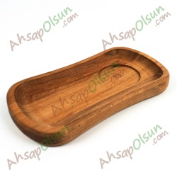 Ahşap Çay Kahve servis Tabak · Narin 20x11 cm