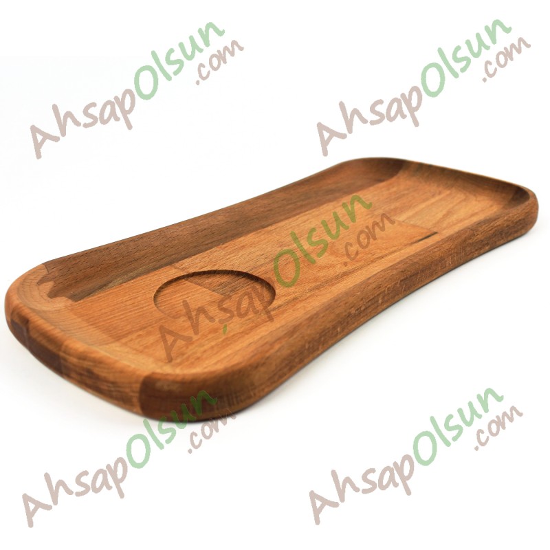 Ahşap Çay Kahve servis Tabağı Büyük 32x15 cm Ahşap Çay Kahve servis Tabağı Büyük 32x15 cm