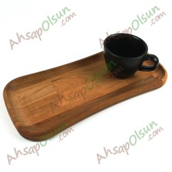 Ahşap Çay Kahve servis Tabağı Büyük 32x15 cm Ahşap Çay Kahve servis Tabağı Büyük 32x15 cm