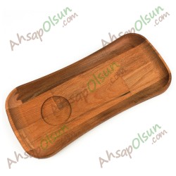 Ahşap Çay Kahve servis Tabağı Büyük 32x15 cm Ahşap Çay Kahve servis Tabağı Büyük 32x15 cm