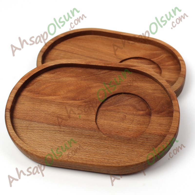 Ahşap Çay Kahve servis Tabağı · Oval 19x13 cm Ahşap Çay Kahve servis Tabağı · Oval 19x13 cm