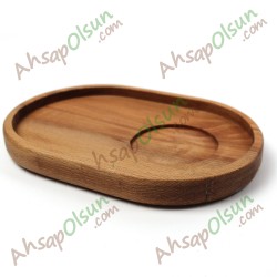 Ahşap Çay Kahve servis Tabağı · Oval 19x13 cm Ahşap Çay Kahve servis Tabağı · Oval 19x13 cm