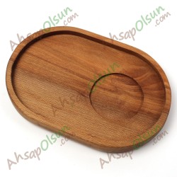 Ahşap Çay Kahve servis Tabağı · Oval 19x13 cm Ahşap Çay Kahve servis Tabağı · Oval 19x13 cm