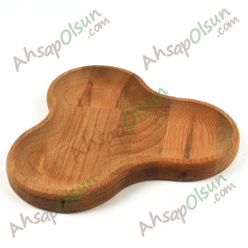 Ahşap Kahve Sunum Tabak · 3 Boğum 20x18,6 cm Ahşap Kahve Sunum Tabak · 3 Boğum 20x18,6 cm