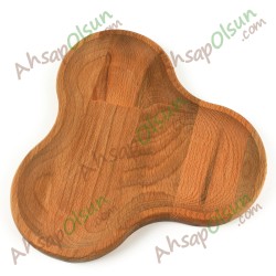 Ahşap Kahve Sunum Tabak · 3 Boğum 20x18,6 cm Ahşap Kahve Sunum Tabak · 3 Boğum 20x18,6 cm